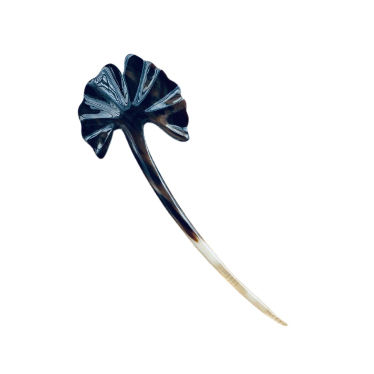 Ethical Handcrafted Buffalo Horn Hair Brooch 9