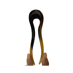 Ethical Handcrafted Buffalo Horn Hair Brooch 11