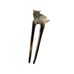 Ethical Handcrafted Buffalo Horn Hair Brooch 14