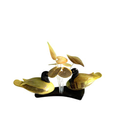 Ethical Handcrafted Buffalo Horn Lotus Duck Table