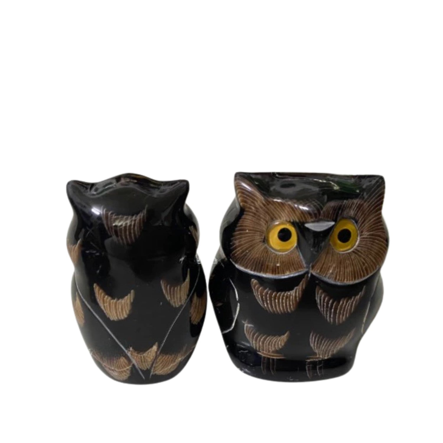 Ethical Handcrafted Buffalo Horn Owl Statue