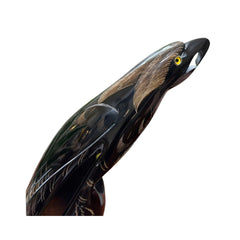 Ethical Handcrafted Buffalo Horn Parrot Statue