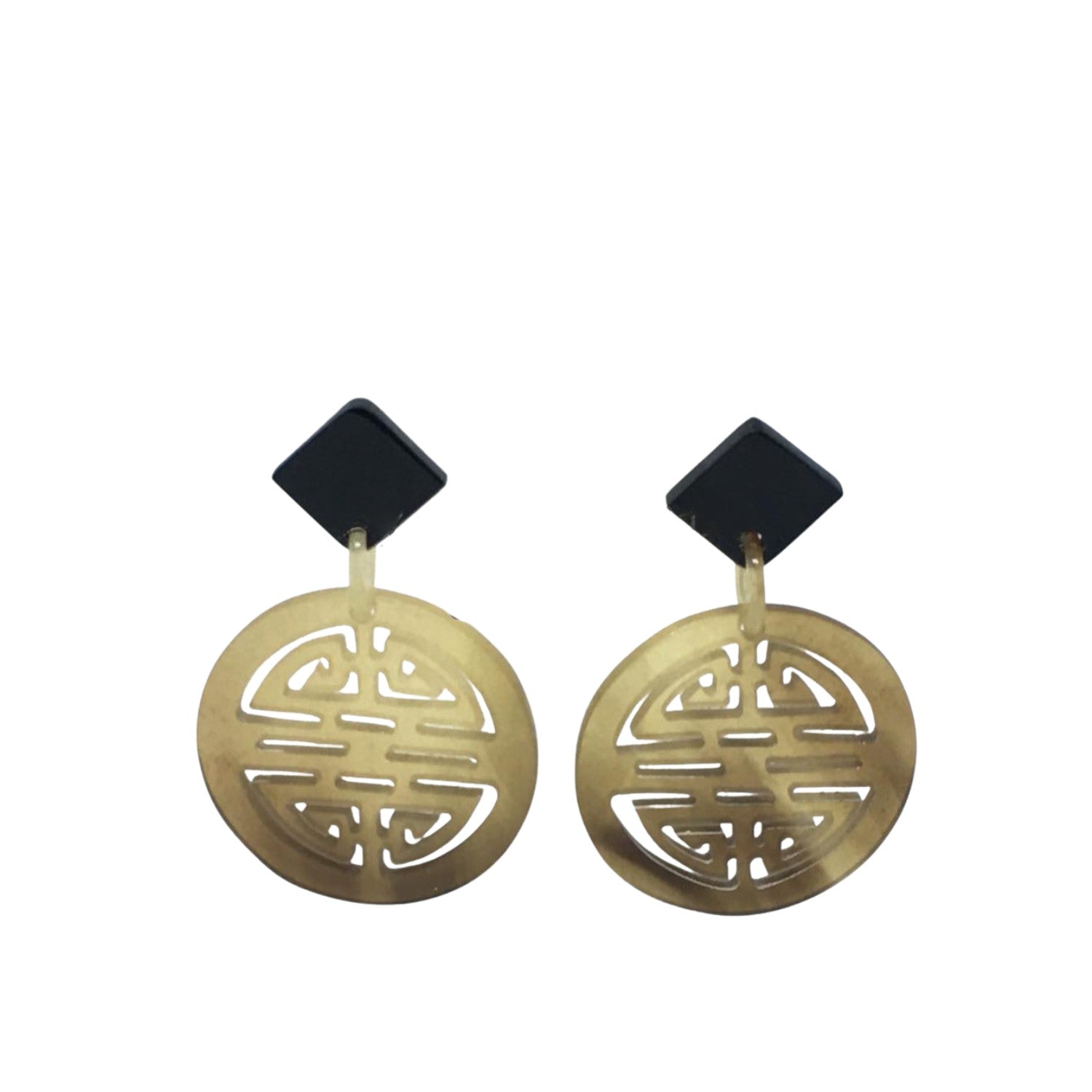 Ethical Handmade Buffalo Horn Luxury Earring 1