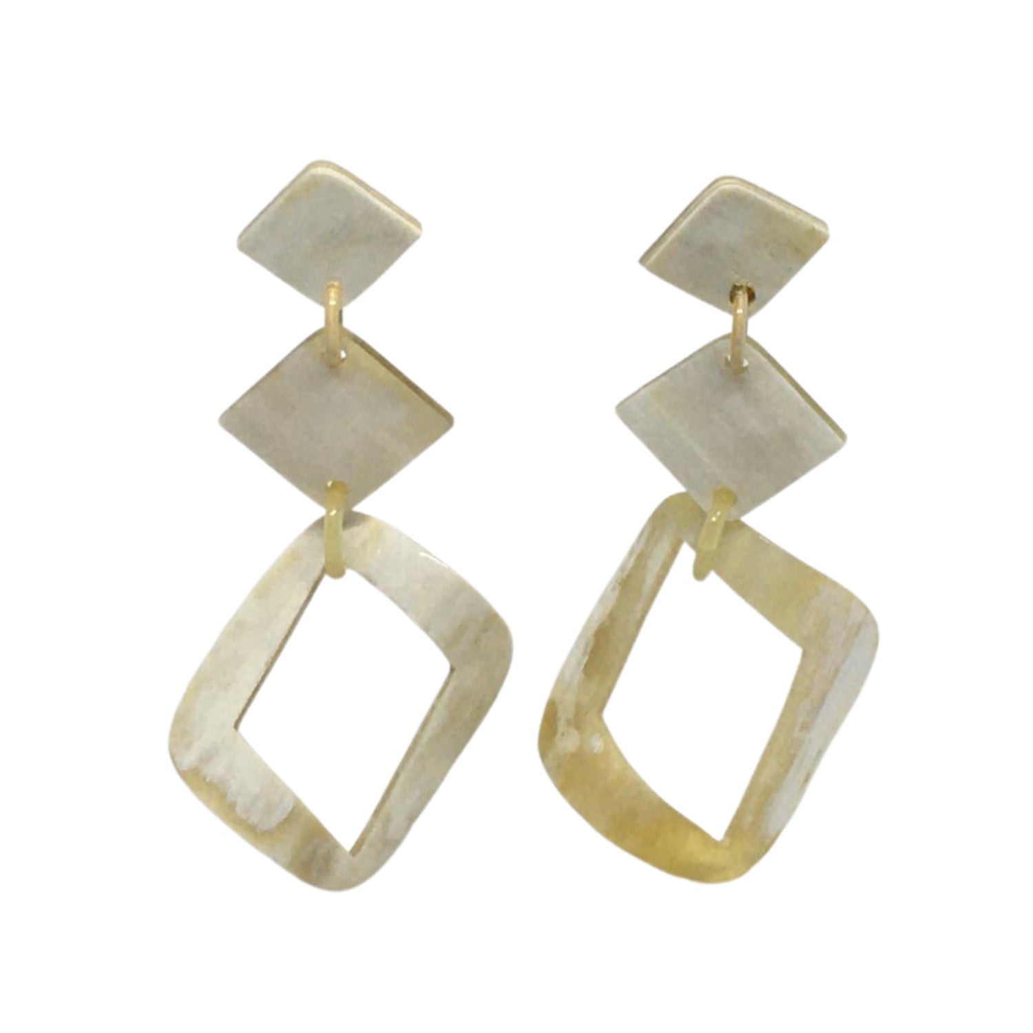 Ethical Handmade Buffalo Horn Luxury Earring 2