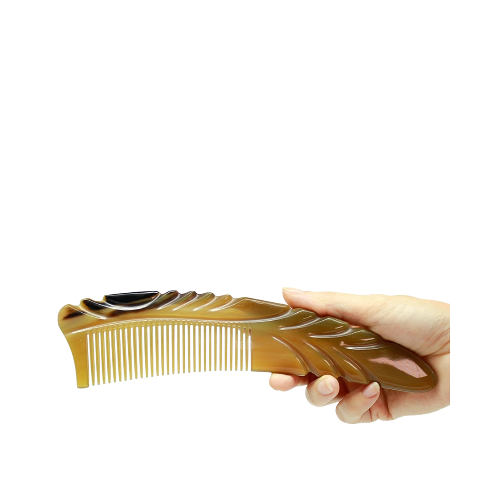 Ethical Handcrafted Buffalo Horn Comb 1