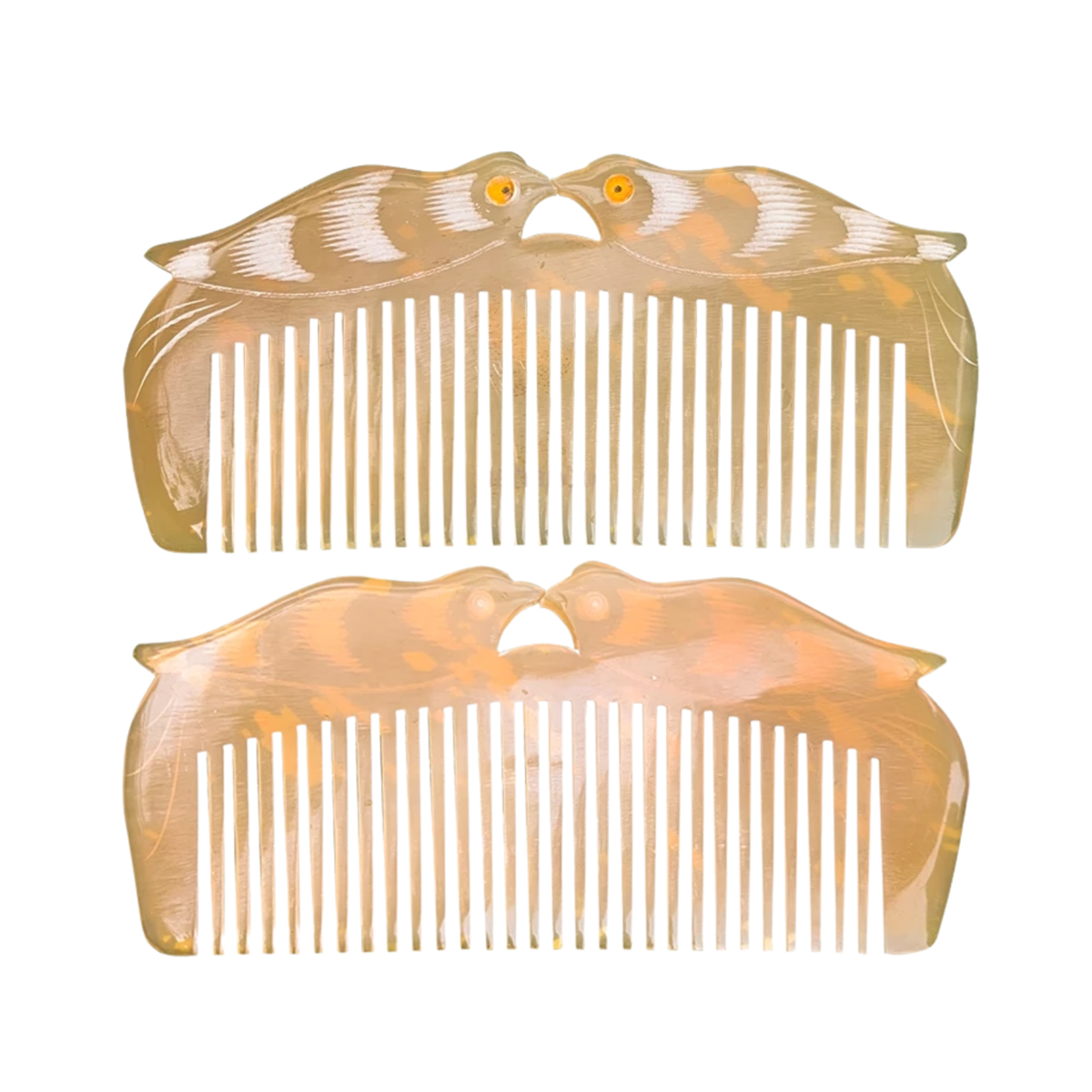Ethical Handcrafted Buffalo Horn Double Bird Comb