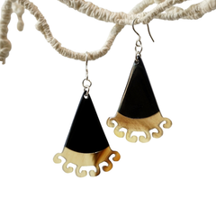 Ethical Handcrafted Buffalo Horn Earring 10