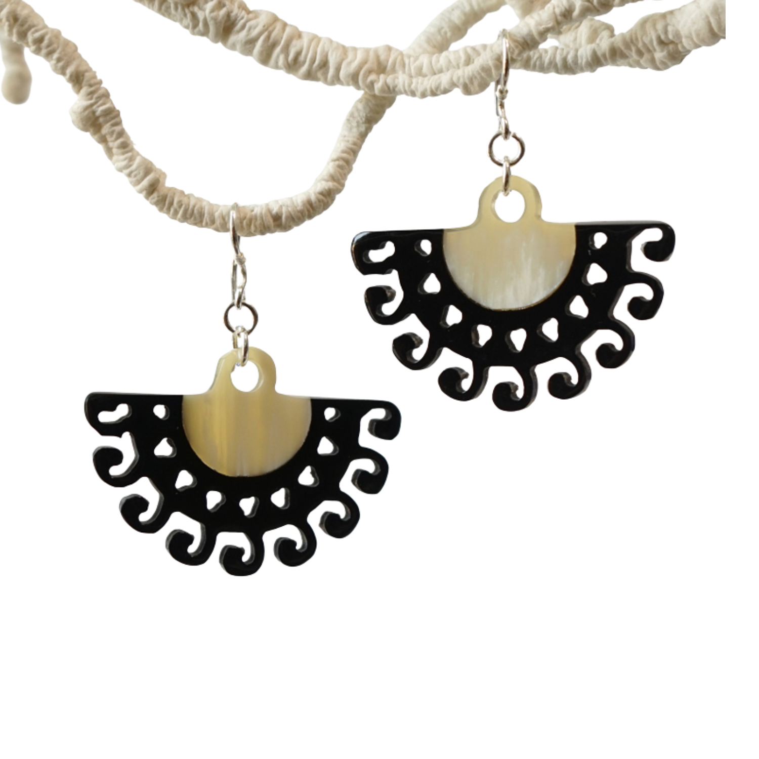 Ethical Handcrafted Buffalo Horn Earring 11