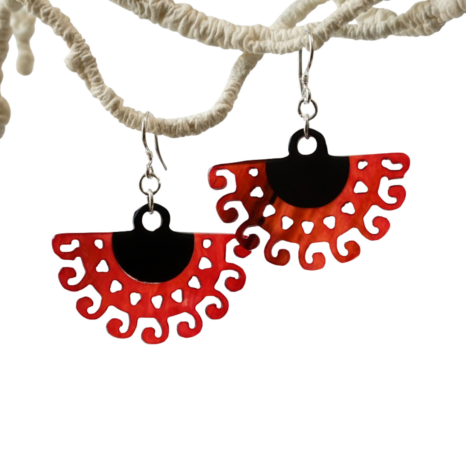 Ethical Handcrafted Buffalo Horn Earring 11