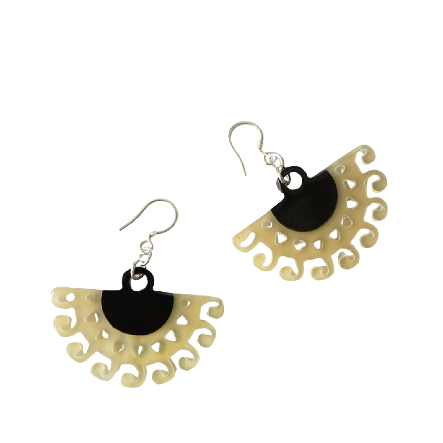 Ethical Handcrafted Buffalo Horn Earring 11