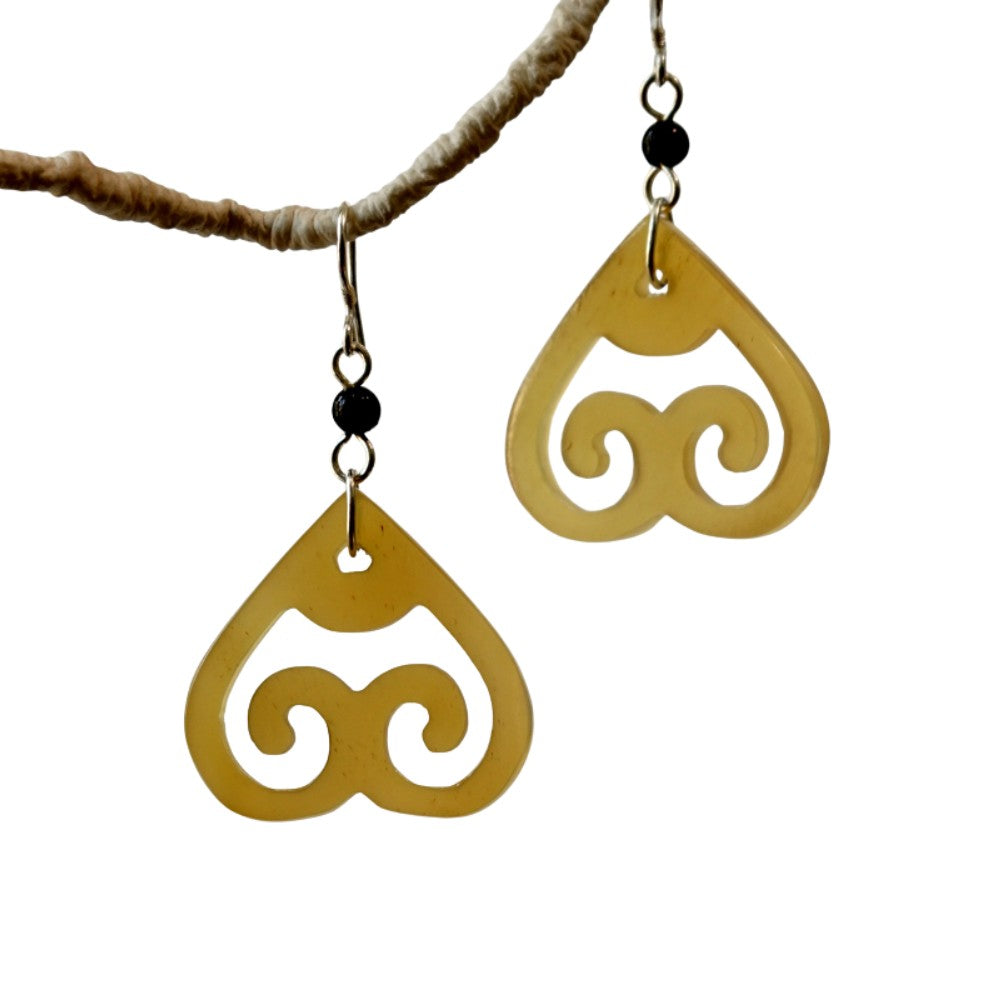 Ethical Handcrafted Buffalo Horn Earring 13