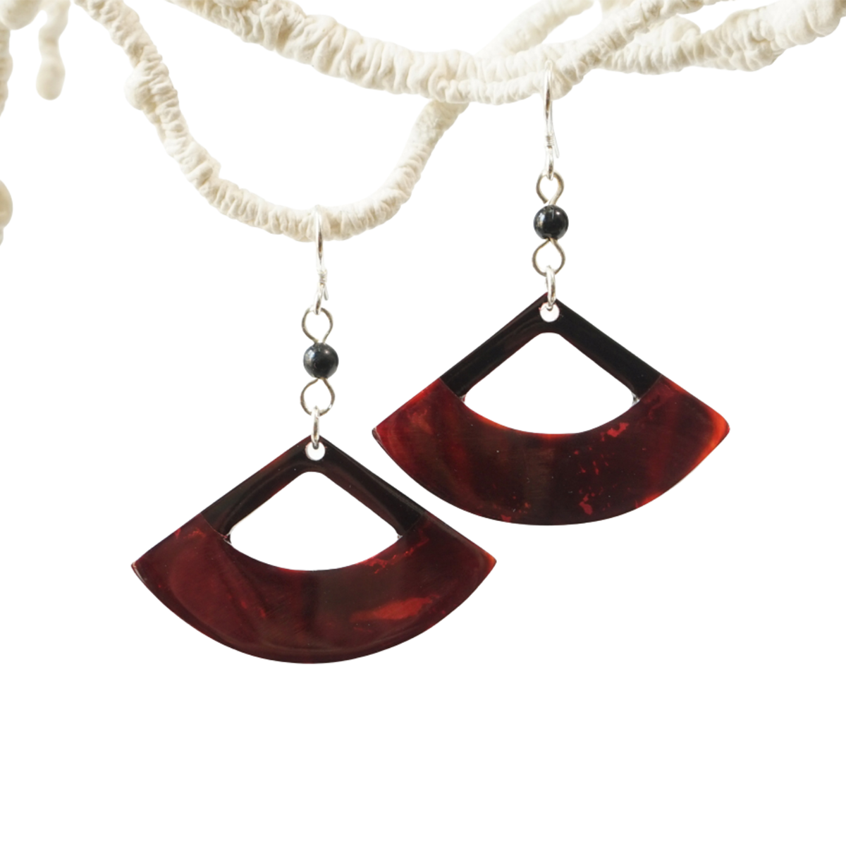 Ethical Handcrafted Buffalo Horn Earring 9