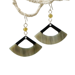 Ethical Handcrafted Buffalo Horn Earring 9