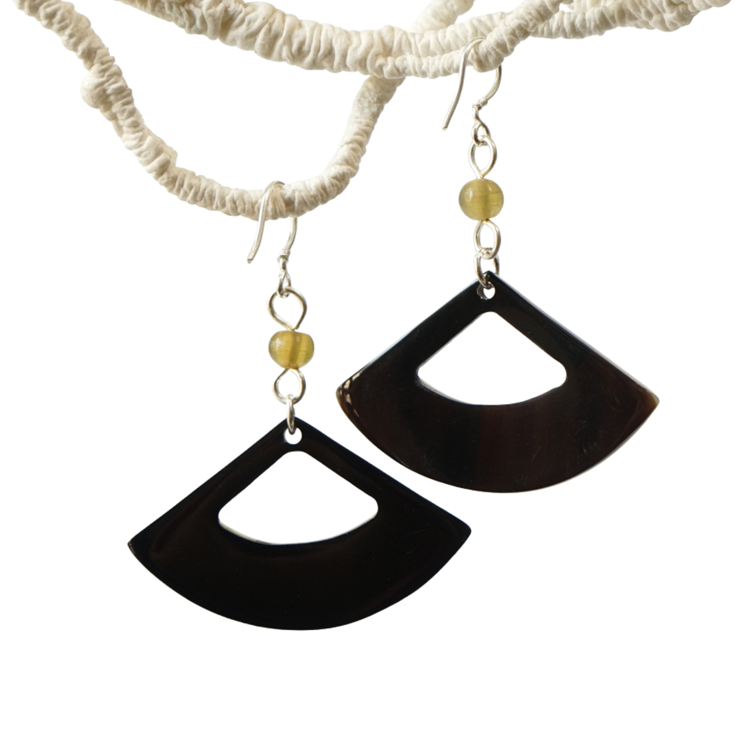 Ethical Handcrafted Buffalo Horn Earring 9