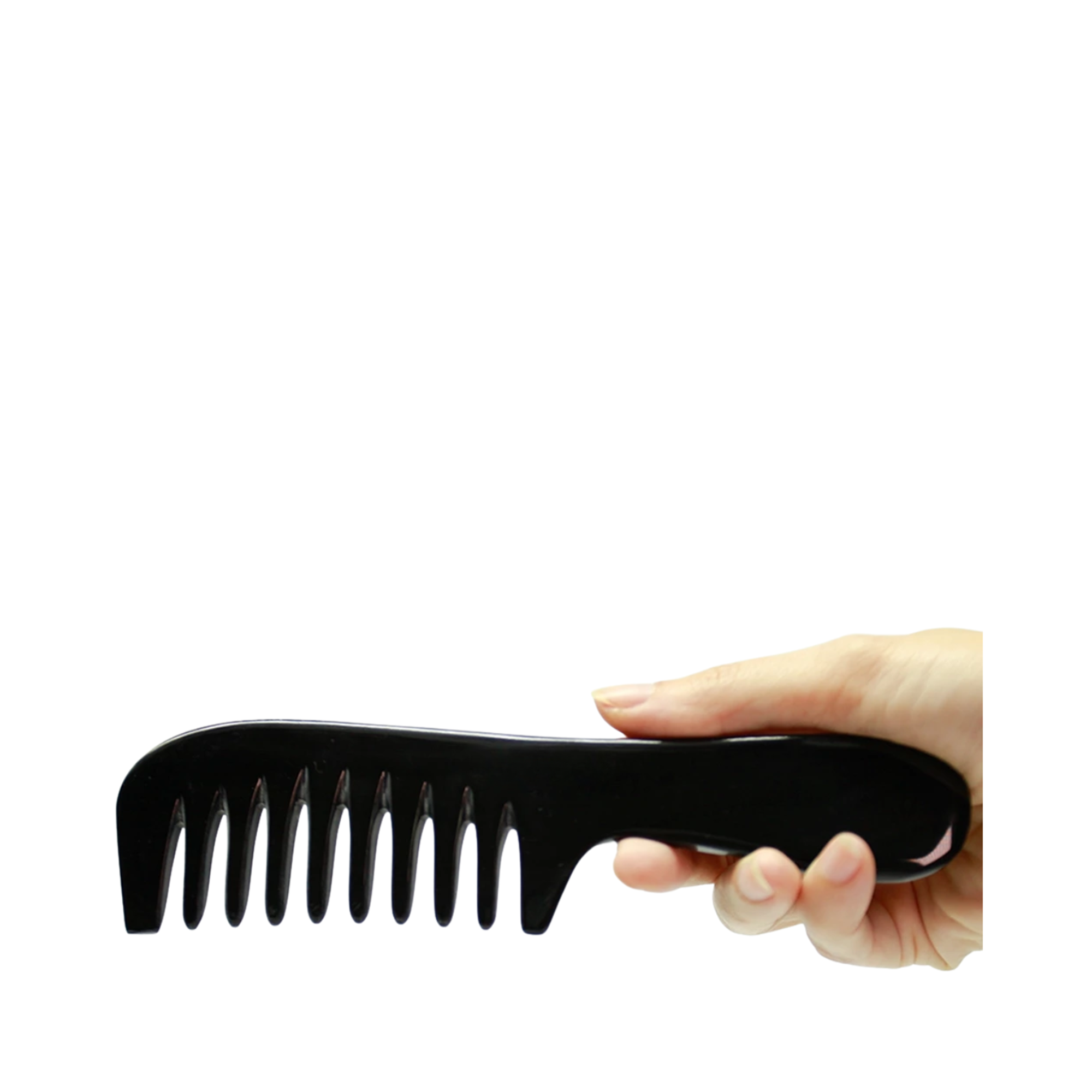 Ethical Handcrafted Buffalo Horn Wide-Toothed Comb
