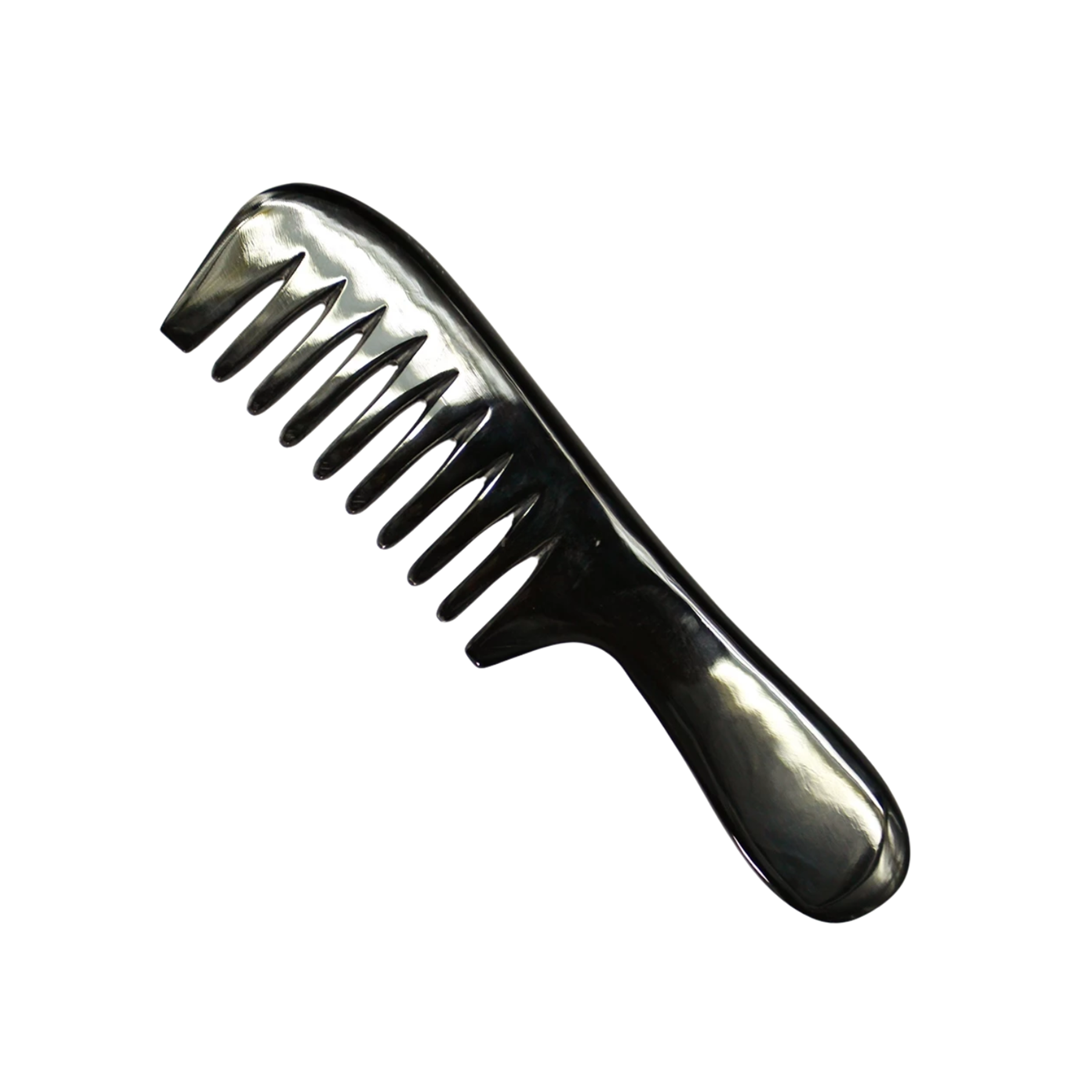 Ethical Handcrafted Buffalo Horn Wide-Toothed Comb