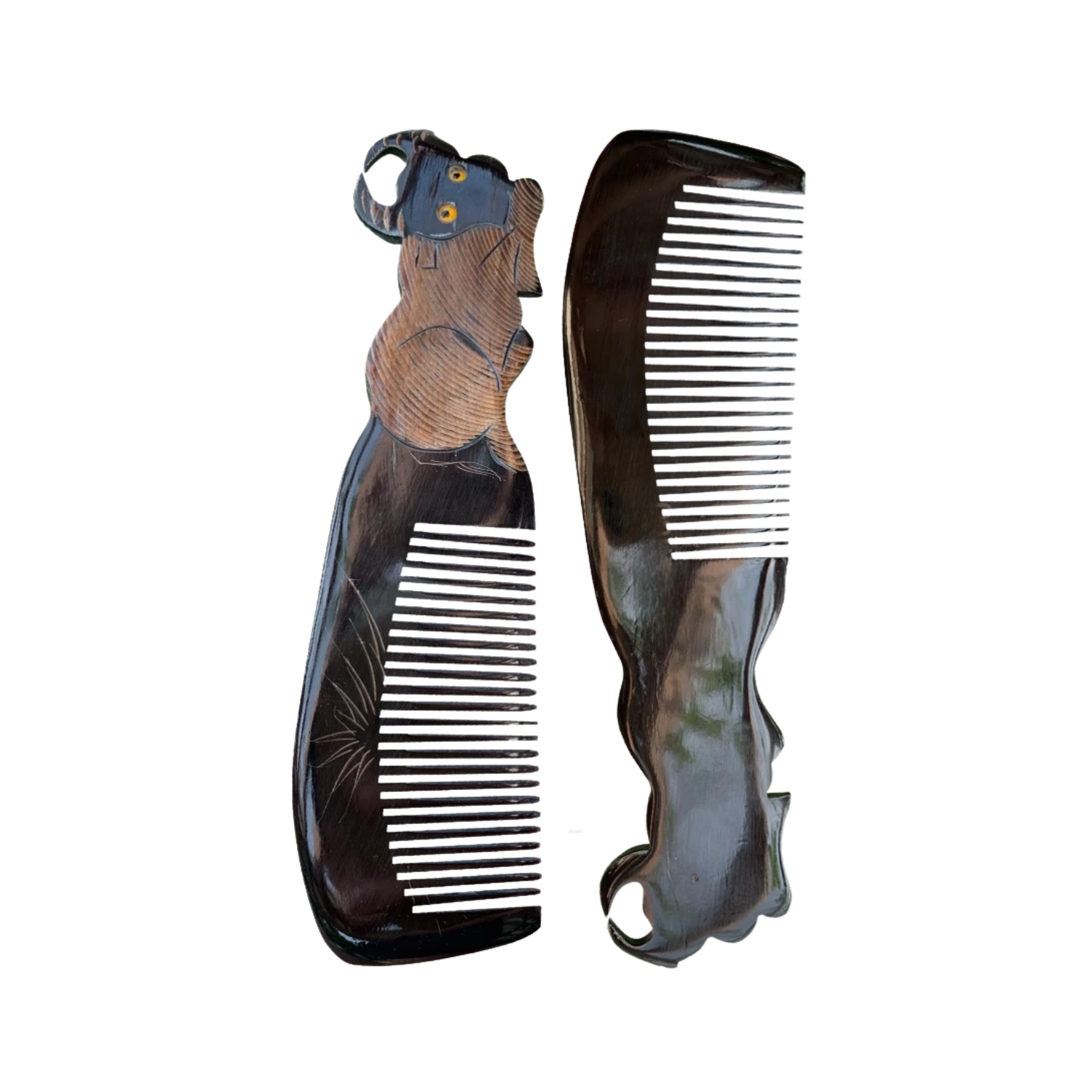Ethical Handcrafted Buffalo Horn Zodiac Comb 1