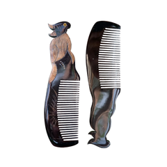 Ethical Handcrafted Buffalo Horn Zodiac Comb 1