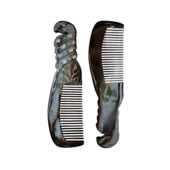 Ethical Handcrafted Buffalo Horn Zodiac Comb 2