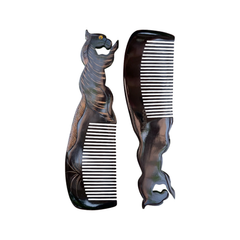 Ethical Handcrafted Buffalo Horn Zodiac Comb 2
