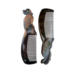 Ethical Handcrafted Buffalo Horn Zodiac Comb 3