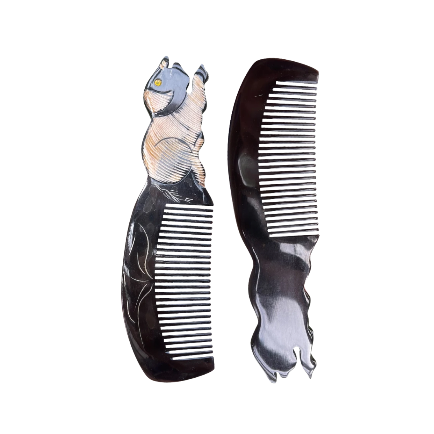 Ethical Handcrafted Buffalo Horn Zodiac Comb 3