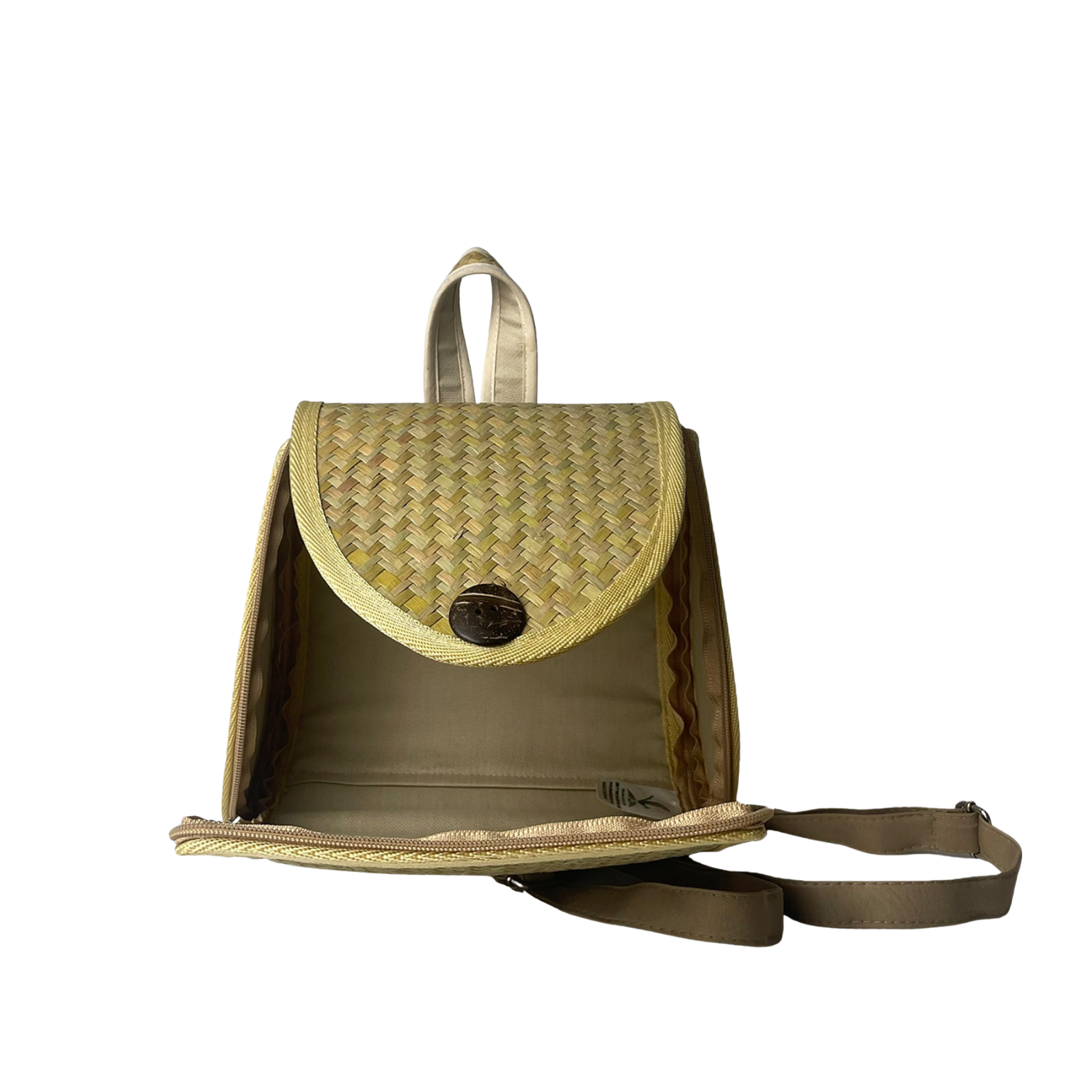 Fashionable Straw Backpack