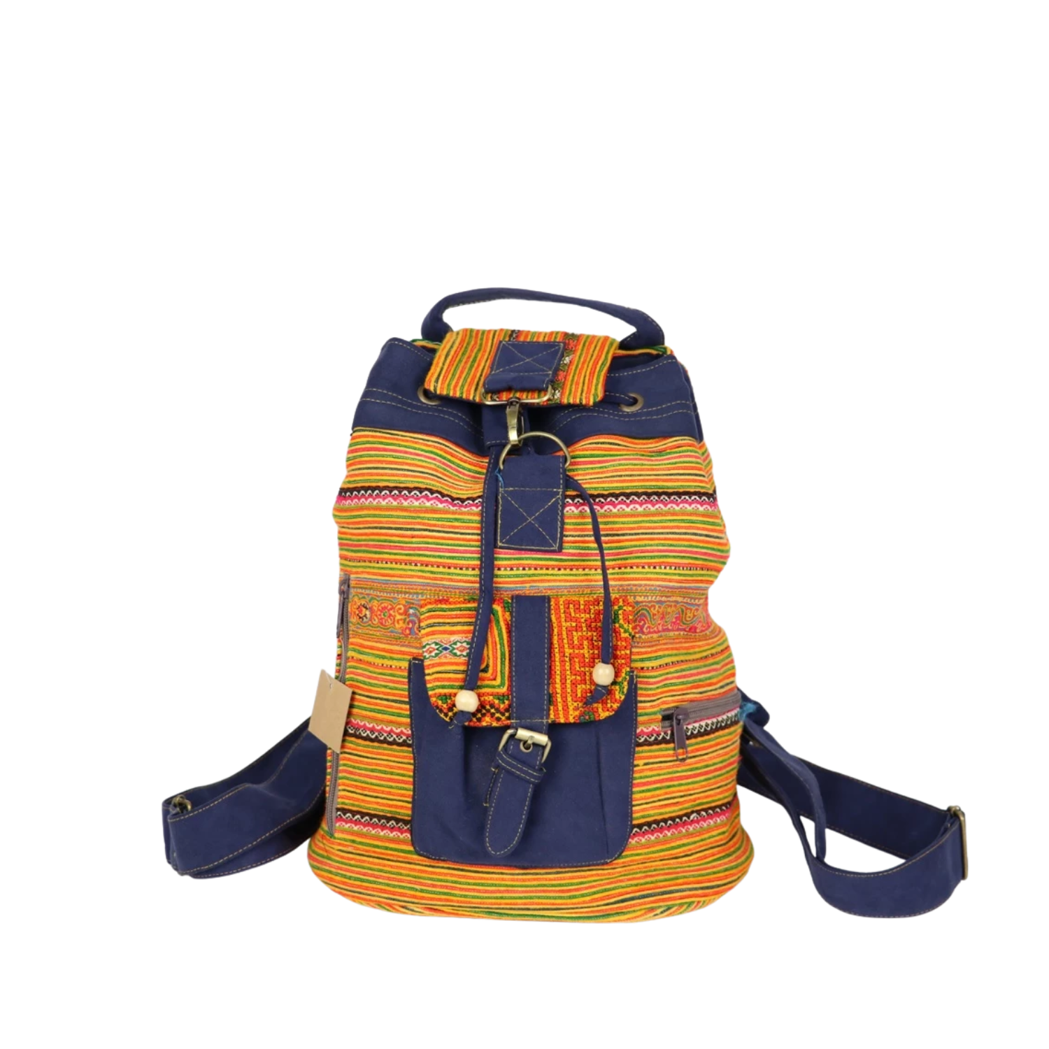 Fashionable Hand-Woven Brocade Backpacks For Men And Women