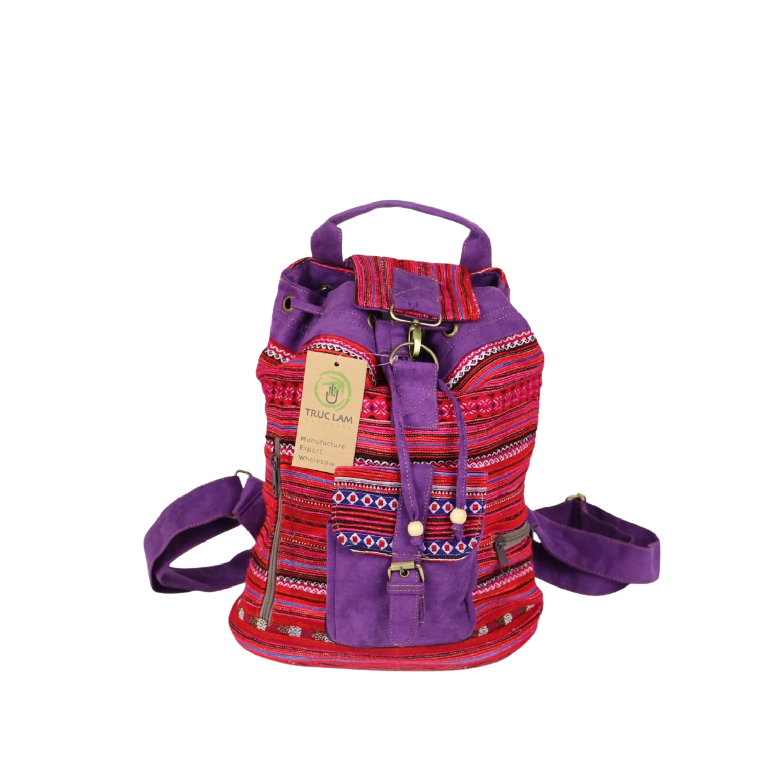 Fashionable Hand-Woven Brocade Backpacks For Men And Women