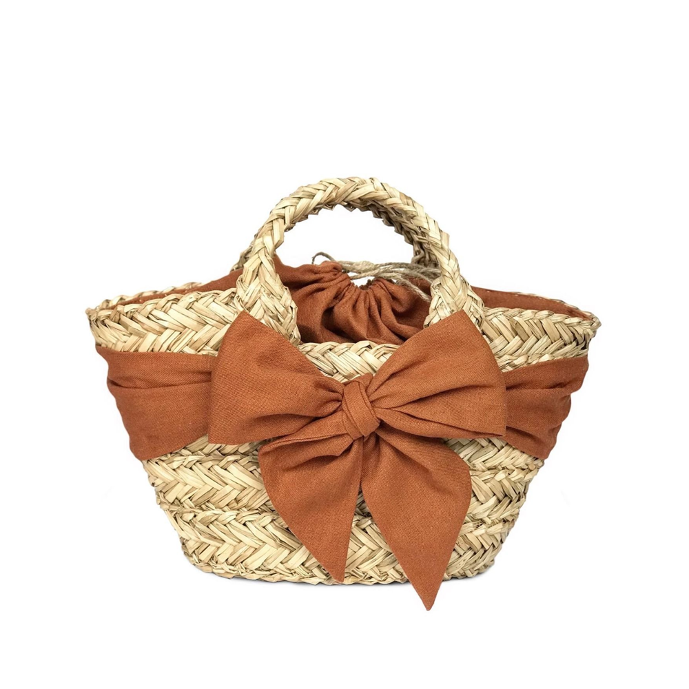 Fashionable TieBow Sedge Handbag
