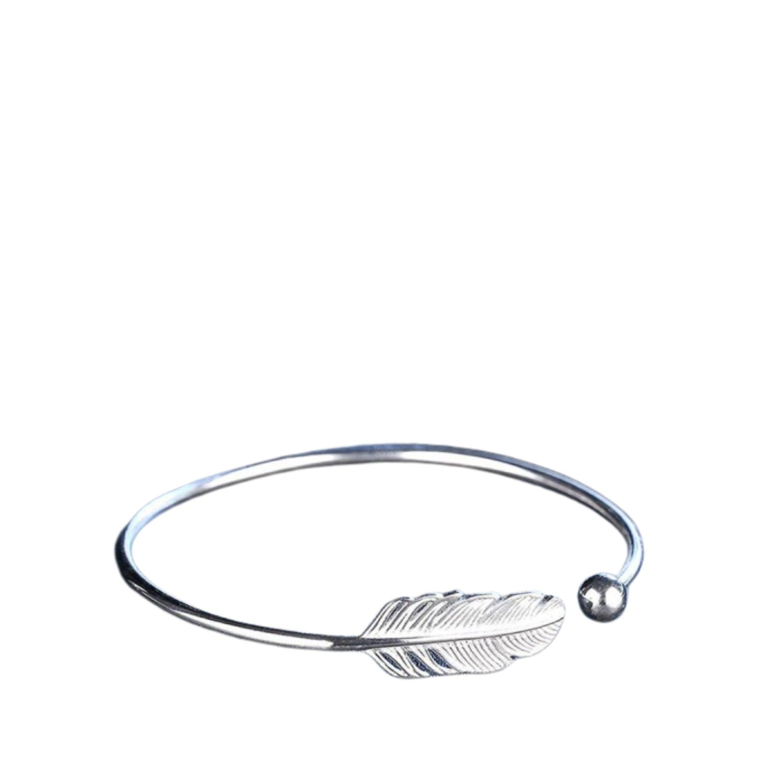 Feather Bracelet Handcrafted 925 Sterling Silver