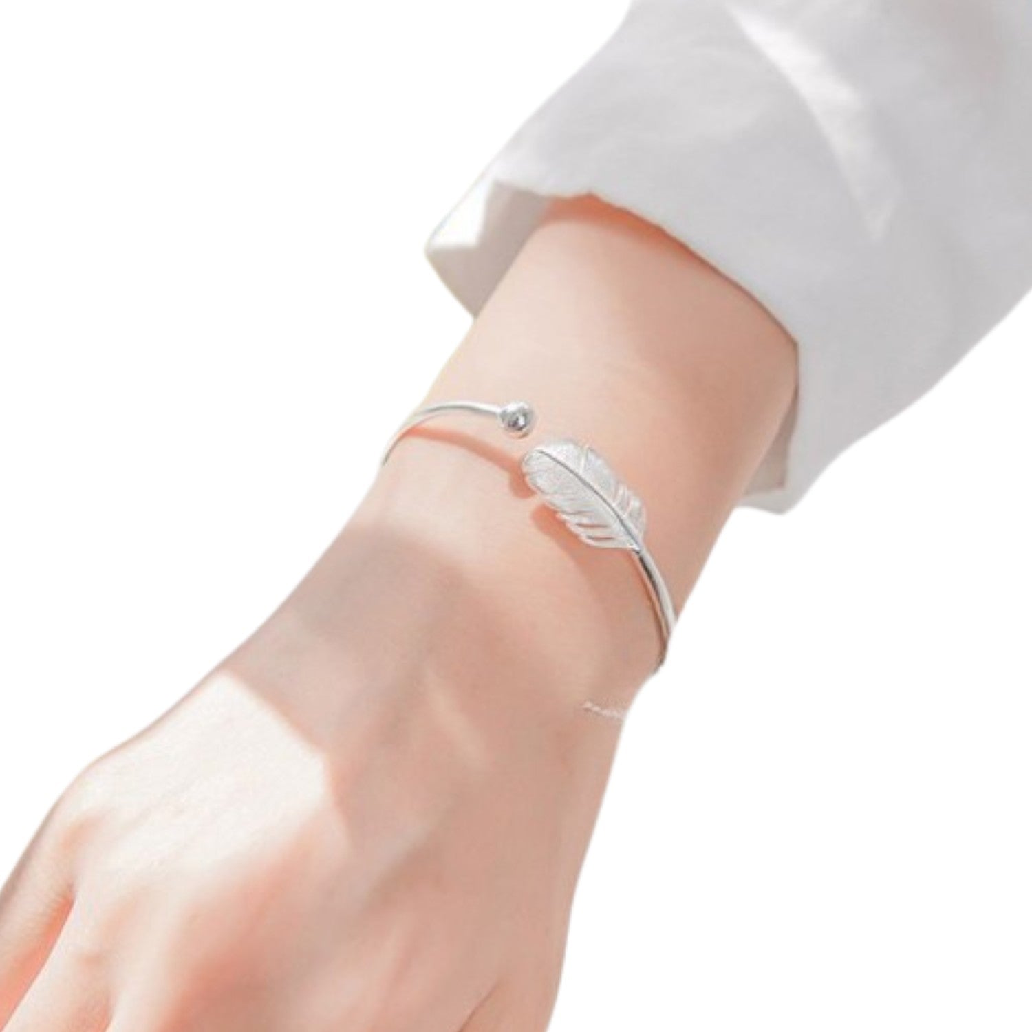 Feather Bracelet Handcrafted 925 Sterling Silver