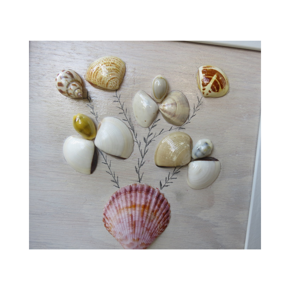 Flower Vase Paintings With Seashells