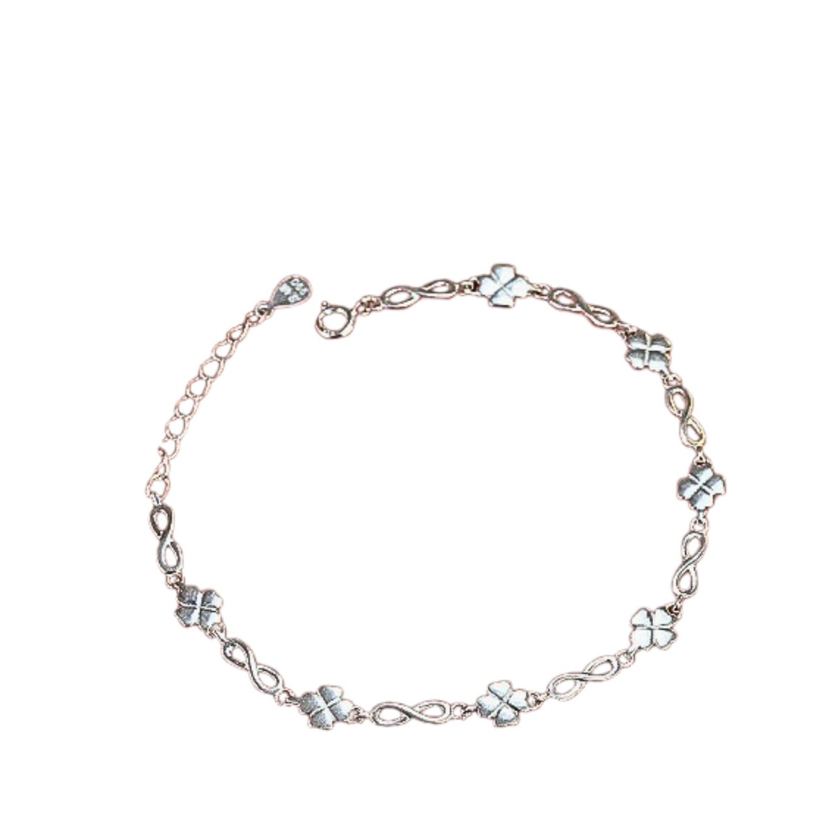 Four-Leaf Clover Bracelet Handcrafted 925 Sterling Silver