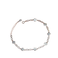 Four-Leaf Clover Bracelet Handcrafted 925 Sterling Silver