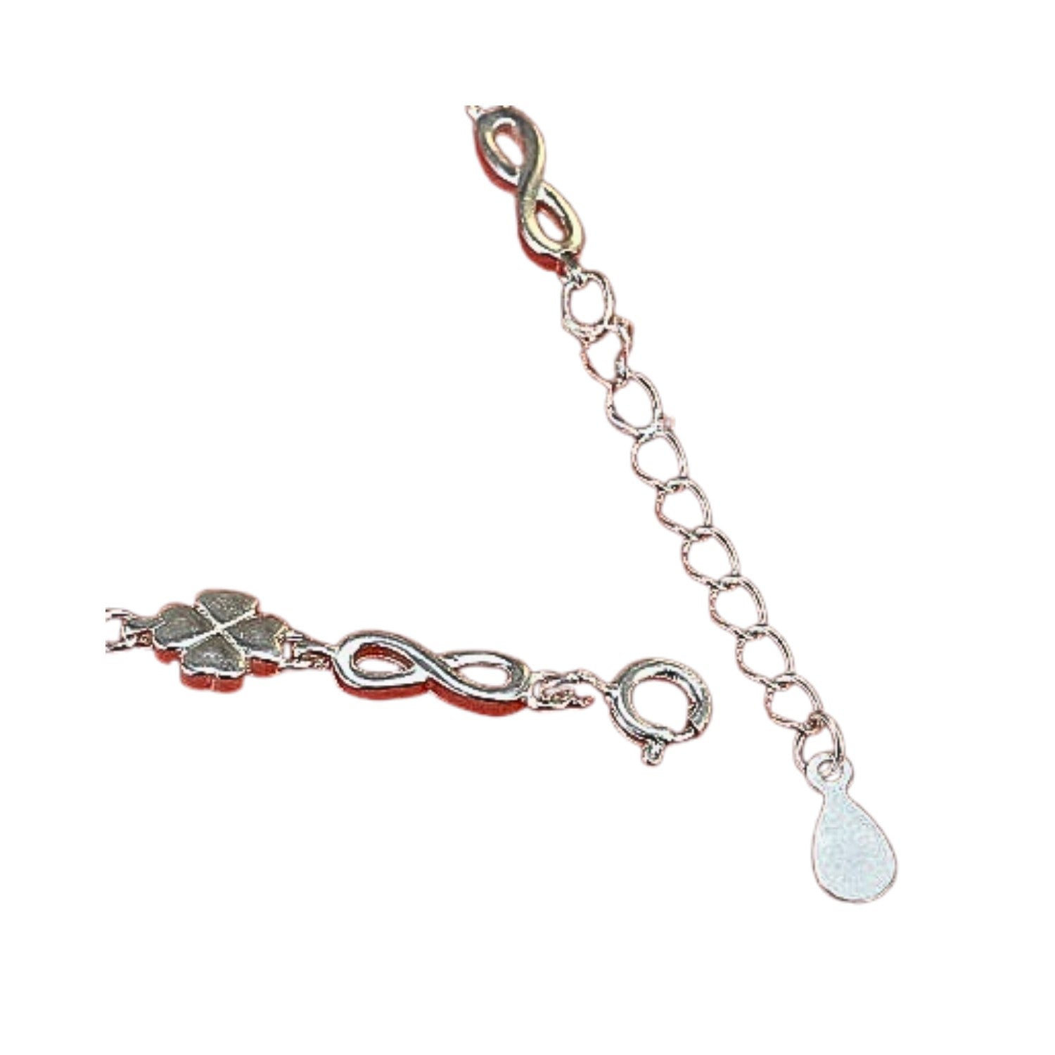 Four-Leaf Clover Bracelet Handcrafted 925 Sterling Silver