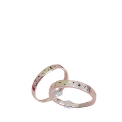 Galaxy Pattern Ring Handcrafted 925 Sterling Silver
