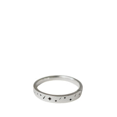 Galaxy Pattern Ring Handcrafted 925 Sterling Silver