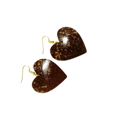 Heart Shaped Coconut Earrings