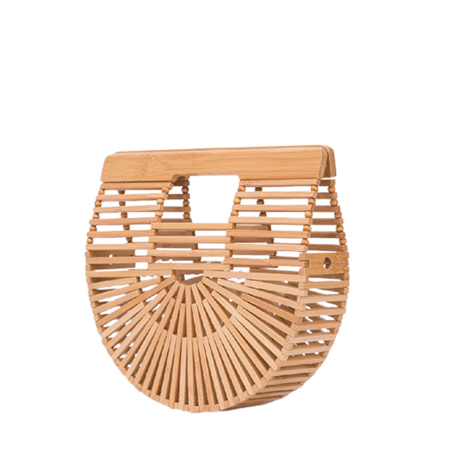 Half-Moon Shaped Bamboo Handbag 2