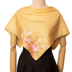 Hand Painted Square Scarf Mulberry Silk Handcrafted