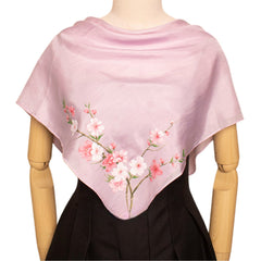 Hand Painted Square Scarf Mulberry Silk Handcrafted