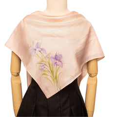 Hand painted square scarf Mulberry Silk Handcrafted