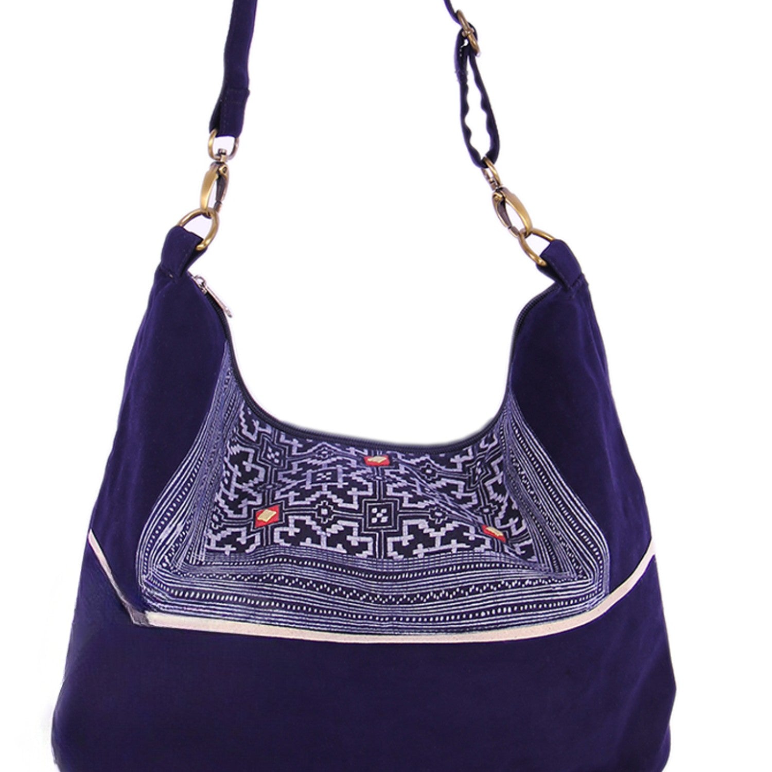 Hand-Woven Brocade Crossbody Bag