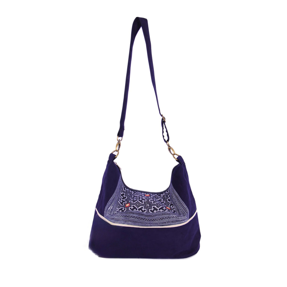 Hand-Woven Brocade Crossbody Bag