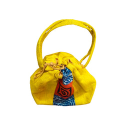 Hand-Woven Brocade Spiral Bag