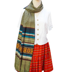 Hand-Woven Ethnic Brocade Scarf