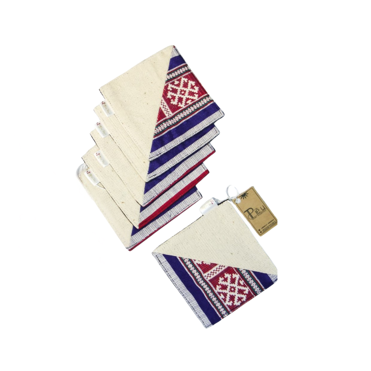 Hand-Woven Brocade Coasters