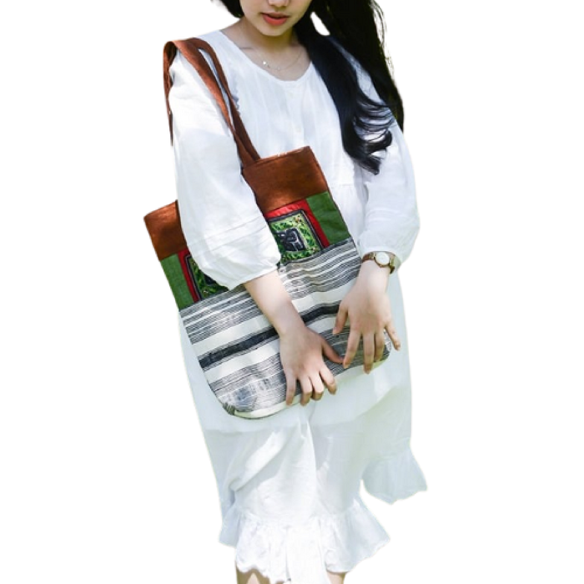 Hand-Woven Brocade Shoulder Bag