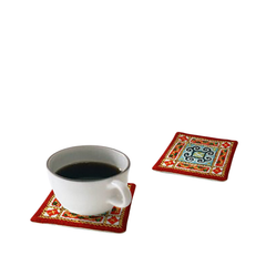 Hand Embroidered Brocade Coasters